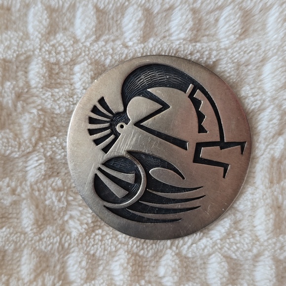 Vintage Namingha Raymie Hopi Kokopelli Pendant/Brooch Combo - Picture 1 of 8
